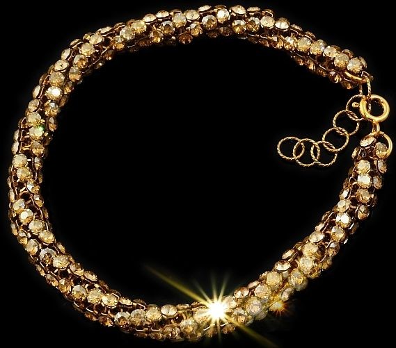 Swarovski Arande Unikat Bransoletka Crystals Golden Crystallized złote srebro 4797949026