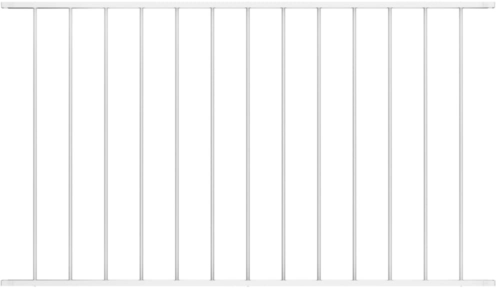 vidaxl Panel ogrodzeniowy, kryta proszkowo stal, 1,7x1,25 m, biały