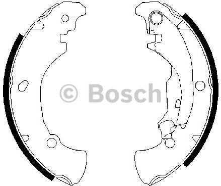 BOSCH Zestaw szczęk hamulcowych 0 986 487 560