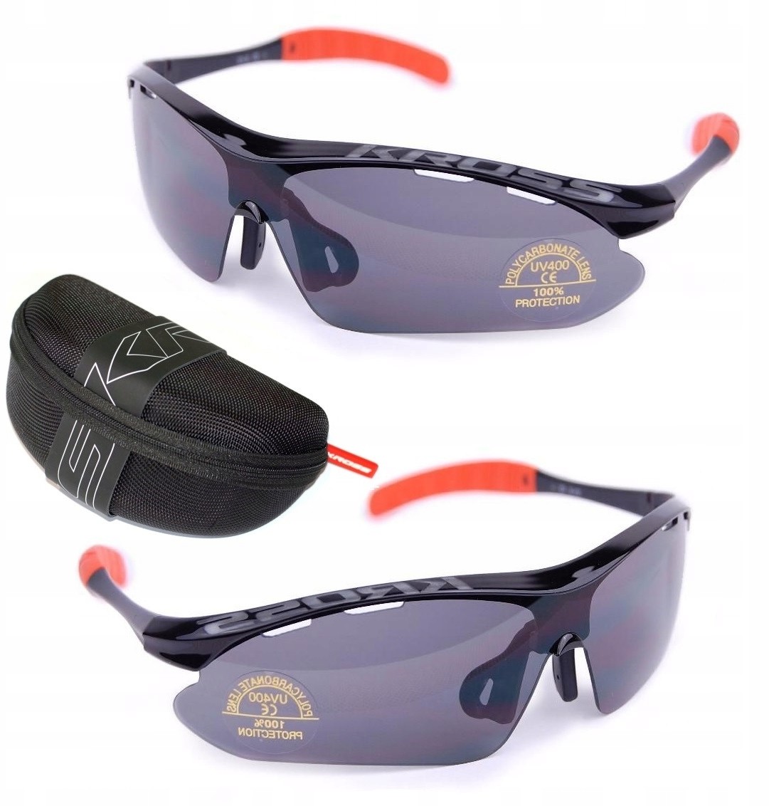 Okulary rowerowe Kross Sx-b Sferyczne Black Orange