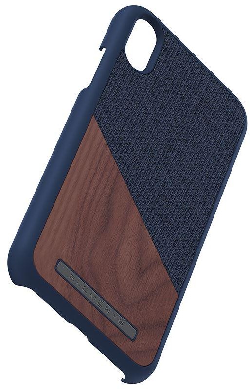 Nordic Elements Nordic Elements Saeson Frejr - Etui iPhone XR z prawdziwym drewnem orzecha włoskiego (Navy) E20300