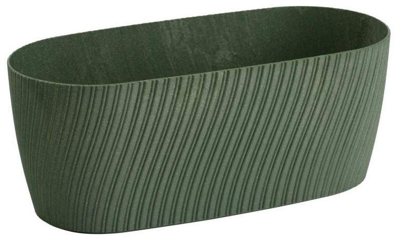 Form-Plastic Doniczka plastikowa skrzynka balkonowa Mika Eco 27 x 12.5 cm zielona