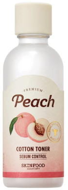 SKINFOOD SKINFOOD Peach cotton toner Normalizujący tonik do twarzy 180ml 51220-uniw