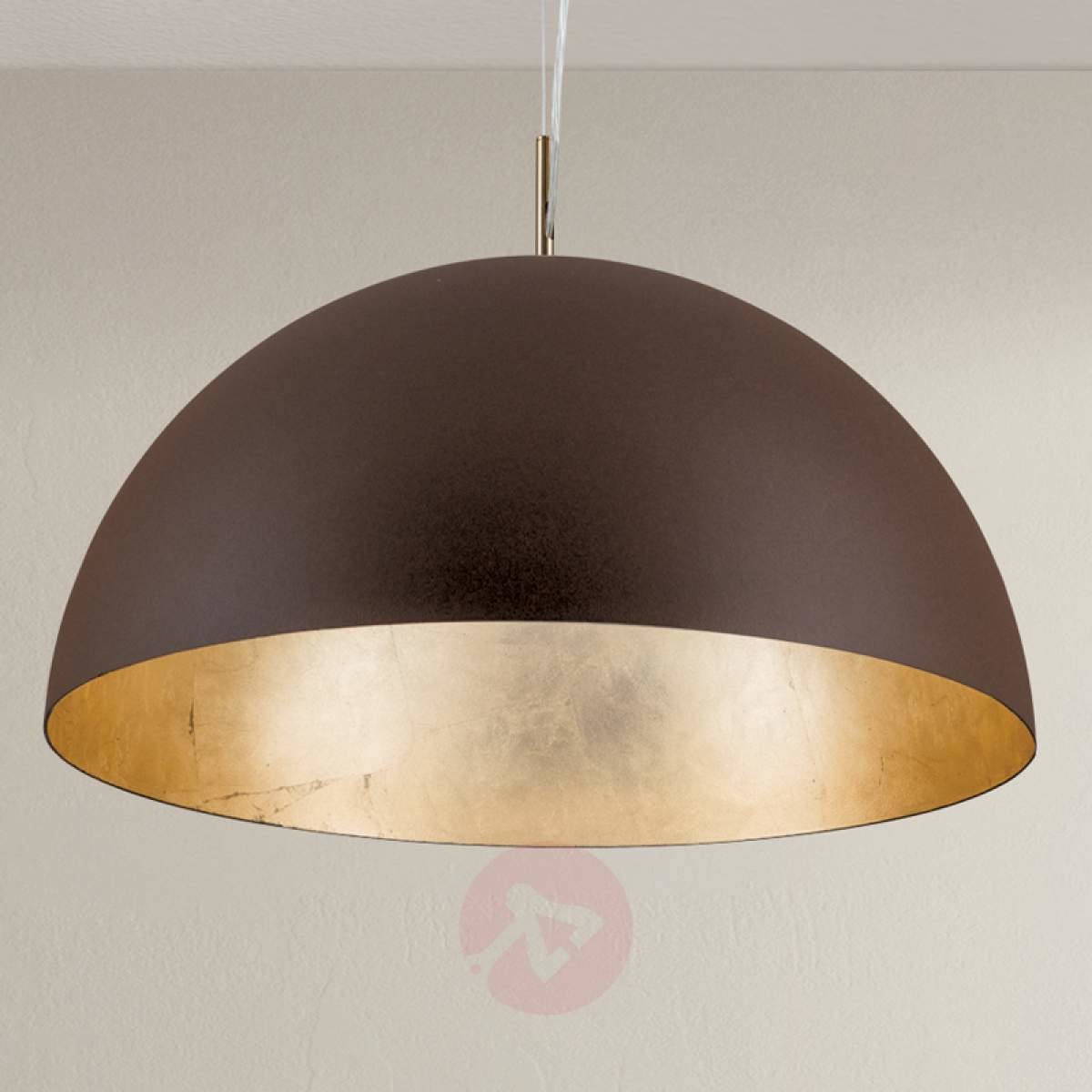 Brązowo-złota lampa wisząca Nerry