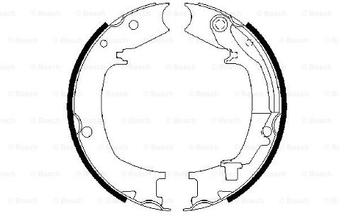 BOSCH Zesatw szczęk hamulcowych, hamulec postojowy 0 986 487 711