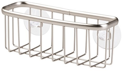 InterDesign Inter dzięki specjalnej konstrukcji 60972eu Axis uchwyt do zlewozmywaka kuchennego, gąbka, garnków i co,  gąbkę nikiel satynowy Steel 7,11 x 16,51 x 12,19 cm 60972EU