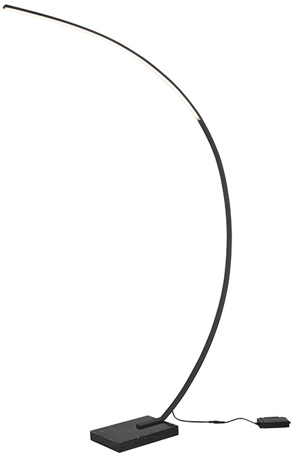 Trio Leuchten Designerska lampa podłogowa czarna z przyciemnianą diodą LED - Dina