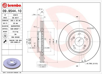 BREMBO 09.9544.11 09.9544.11