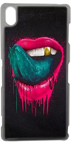 Lapinette twarda obudowa usta usta trash Sony Xperia Z3 COQUE-XP-Z3-LANGUE