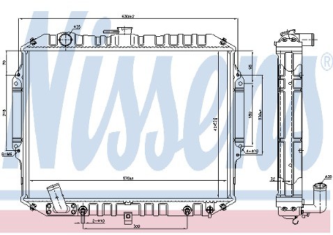 NISSENS Chłodnica wody 61005