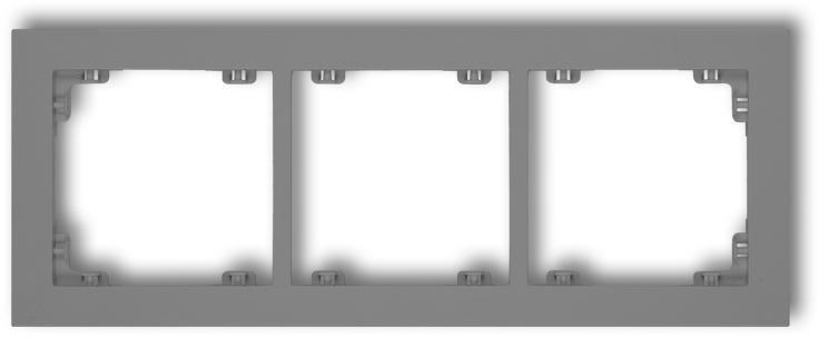 Karlik Deco szary mat ramka 3-krotna 27DR-3 27DR-3