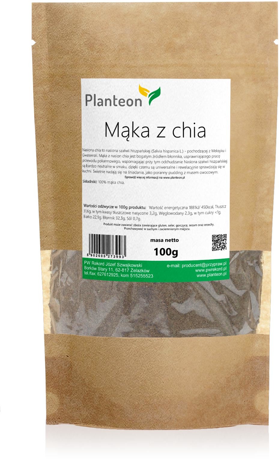 Planteon Mąka z chia 100g 2-0127-03-2