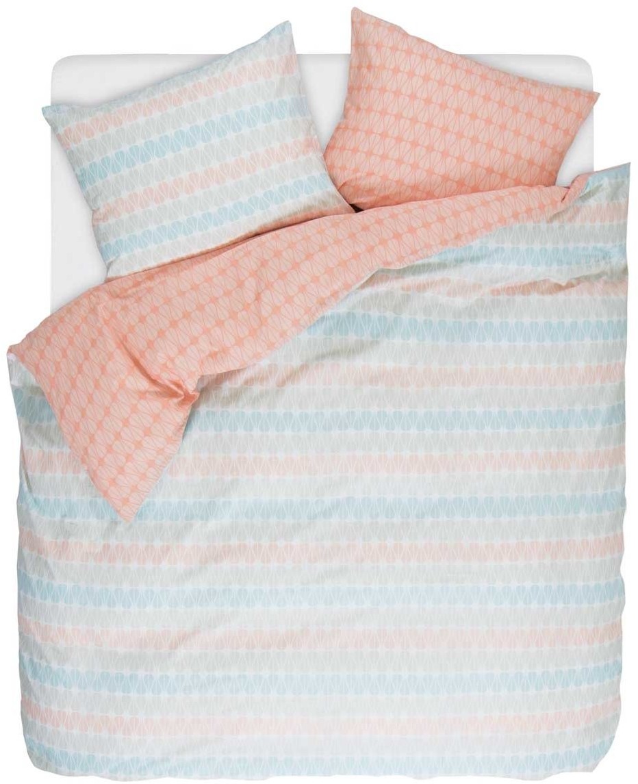 Esprit Kolorowy komplet pościeli z bawełny perkalowej ze wzorem nowoczesna pościel pościel dwustronna pościel bawełniana 200 x 220 cm 100169-100NL-002