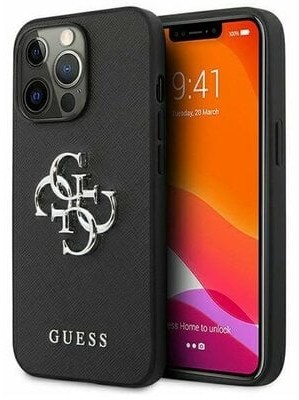 Guess Etui Saffiano 4G Metal Logo do Apple iPhone 13 Pro Max Czarny