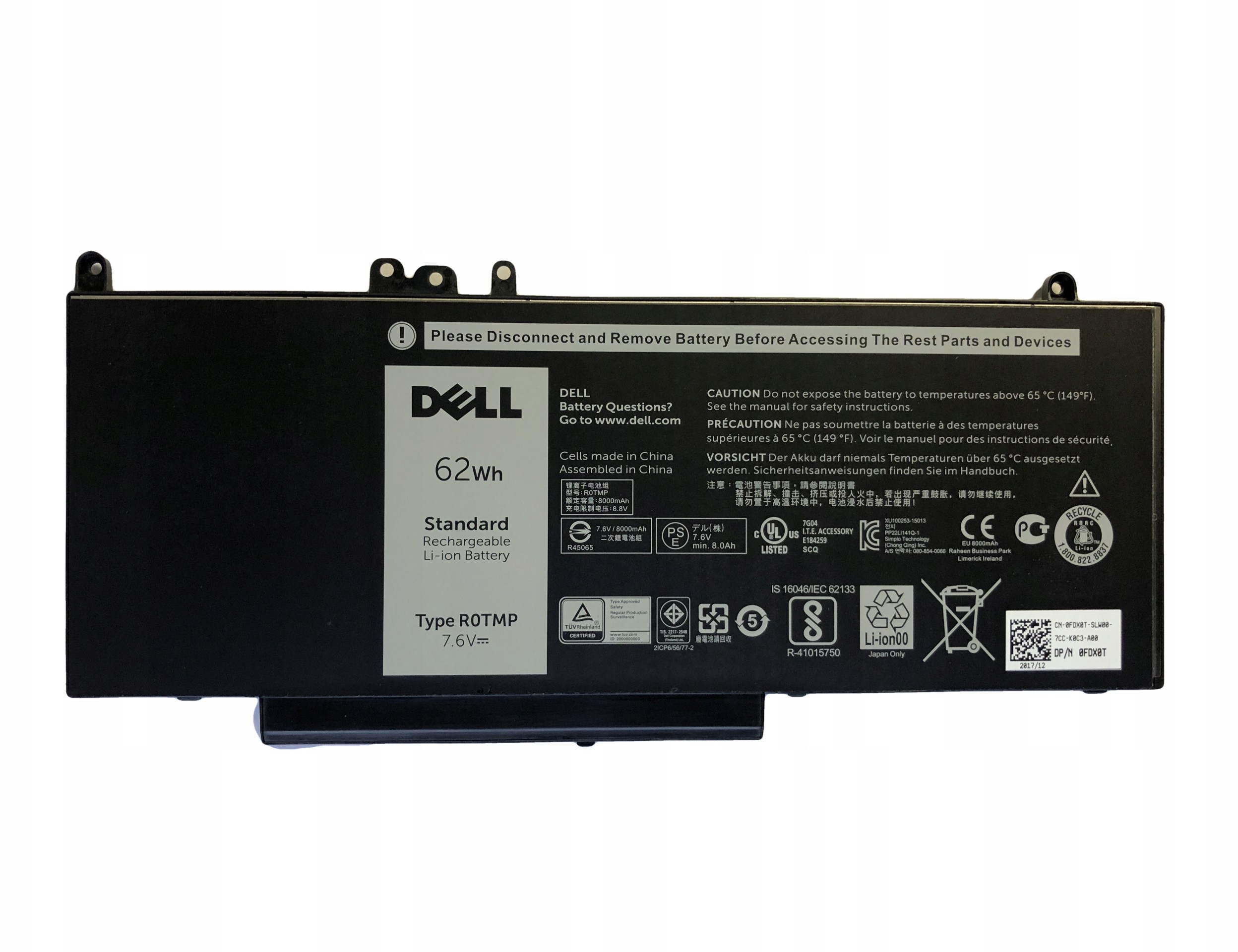 Dell Latitude E5450 E5550 nowa oryginalna 62Whr