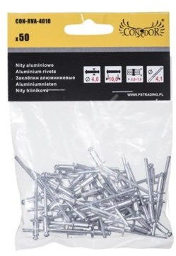 CONDOR Nity aluminiowe 4,0 x 10,0 mm 50 szt CONDOR