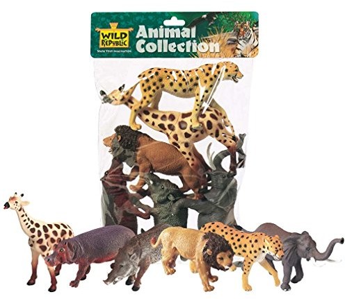 Wild Republic dziką Republic 64003  torebka z kolekcji, afrykańskie zwierząt, 6 sztuki 64003