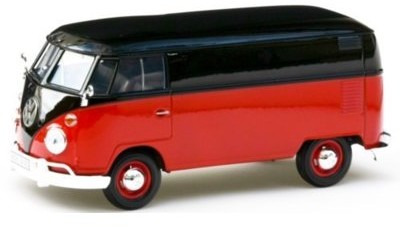 Motormax Volkswagen T1 Box Wagon black/red 79342