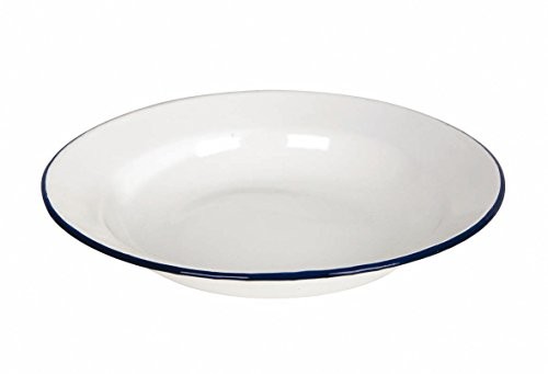Gimex na zupę BO Camp płyty emalii biały/niebieski 24 cm 6101525