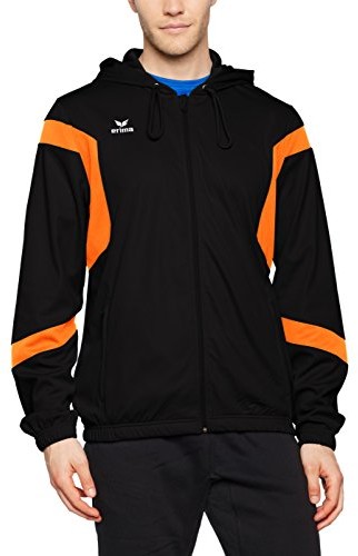 Erima Kurtka mężczyzn Classic Team Training z kapturem, czarny, XL 107673_schwarz/orange_XL