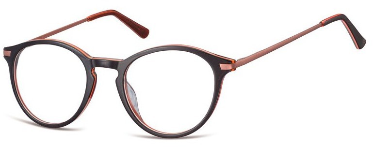 Sunoptic Okrągłe okulary oprawki zerowki korekcyjne AC50G