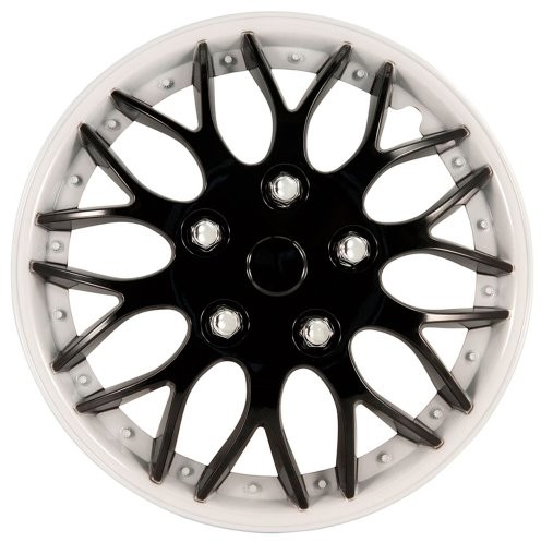 Autostyle AutoStyle KT970 W/IB Missouri zestaw 4 kołpaków, białe/czarne, 41 cm (16) PP 9706BW