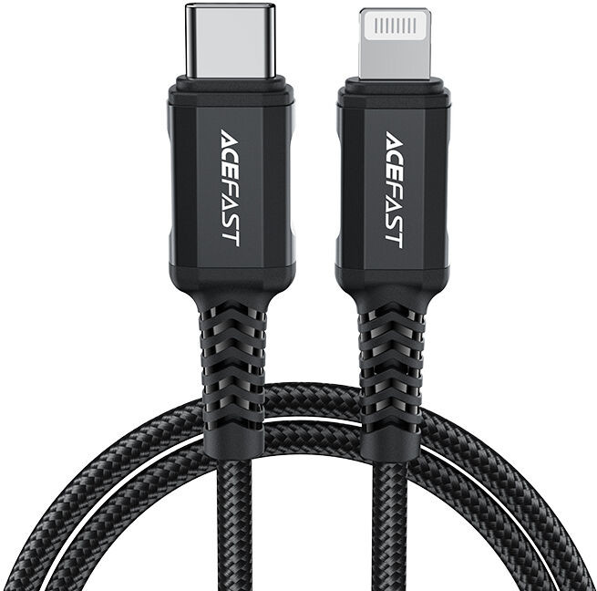 Acefast kabel MFI USB Typ C - Lightning 1,8m, 30W, 3A czarny (C4-01 C Black) C4-01-C-L black