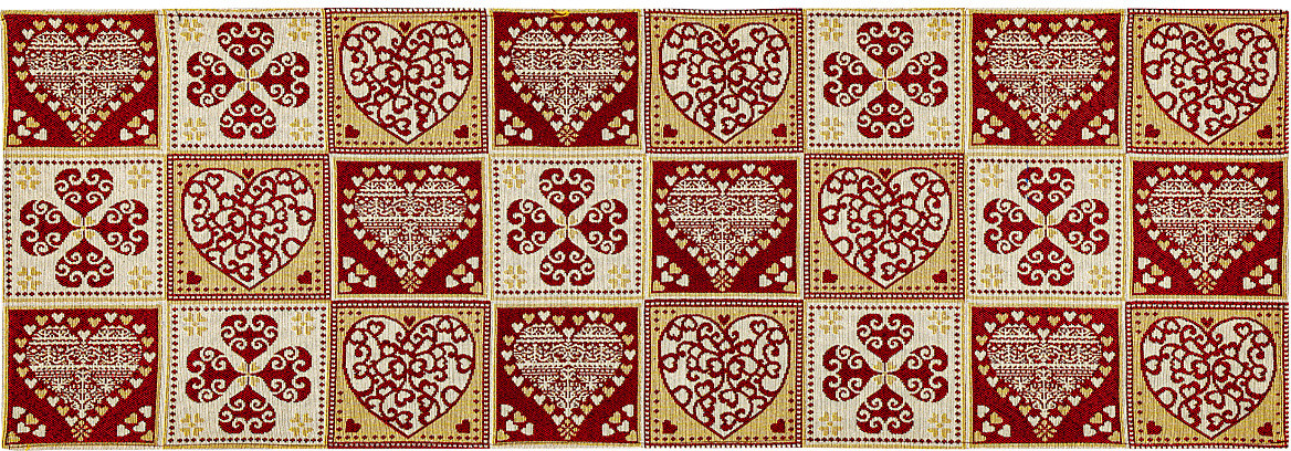 Bieżnik Serce czerwony, 32 x 96 cm