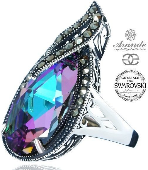 Swarovski Arande SPECIAL pierścionek VITRAIL ADMIRE SREBRO 700270