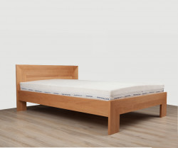 Ekodom Łóżko drewniane Lund Rozmiar 200x200 Szuflada 2/3 długości łóżka Kolor wybarwienia Ciemny Orzech