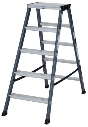 Krause SePro D Drabina anodowana dwustronna 5 stopni 125828 125828