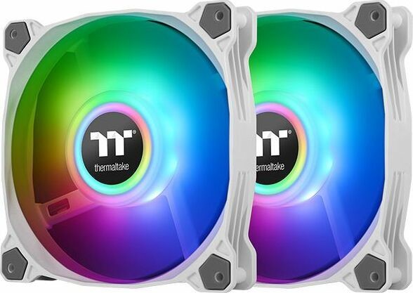Thermaltake Pure Duo 12 ARGB Sync Radiator Fan case fan white transparent set of 2 1x controller CL-F097-PL12SW-A