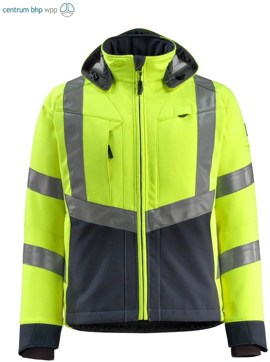 Mascot workwear SAFE SUPREME KURTKA SOFTSHELL; ŻÓŁTY HI-VIS/CIEMNY GRANAT (4XL)