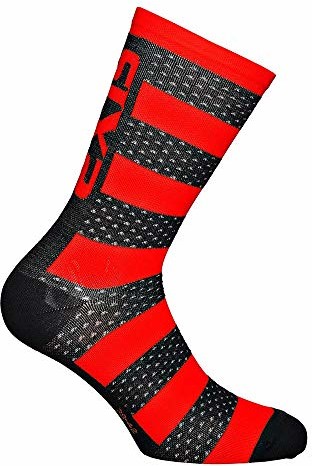 SIXS SIXS Luxury Merino skarpety, czarne/czerwone, rozmiar 35 LUXURYMER-RD-35