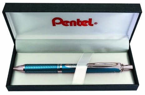 Pentel EnerGel BL407B-BOX długopis żelowy, obudowa typu Sterling, grubość linii: 0,35 mm, jasnoniebieski BL407-BOX