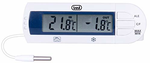 Trevi Trevi, Biały TE 3012 cyfrowy termometr na lodówkę, duży zakres pomiarowy, alarm temperatury z dzwonkiem, czujnik przewodu, wyjątkowy 0TE301201
