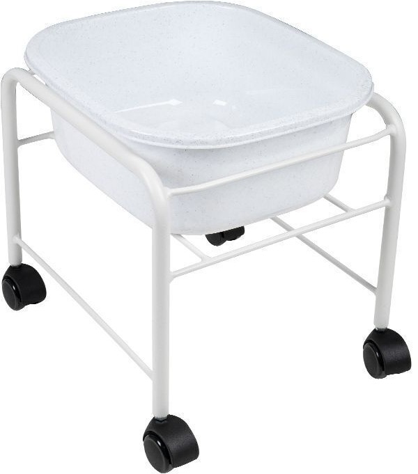 BRODZIK DO PEDICURE PROSTY Z KÓŁKAMI BIAŁY 131510