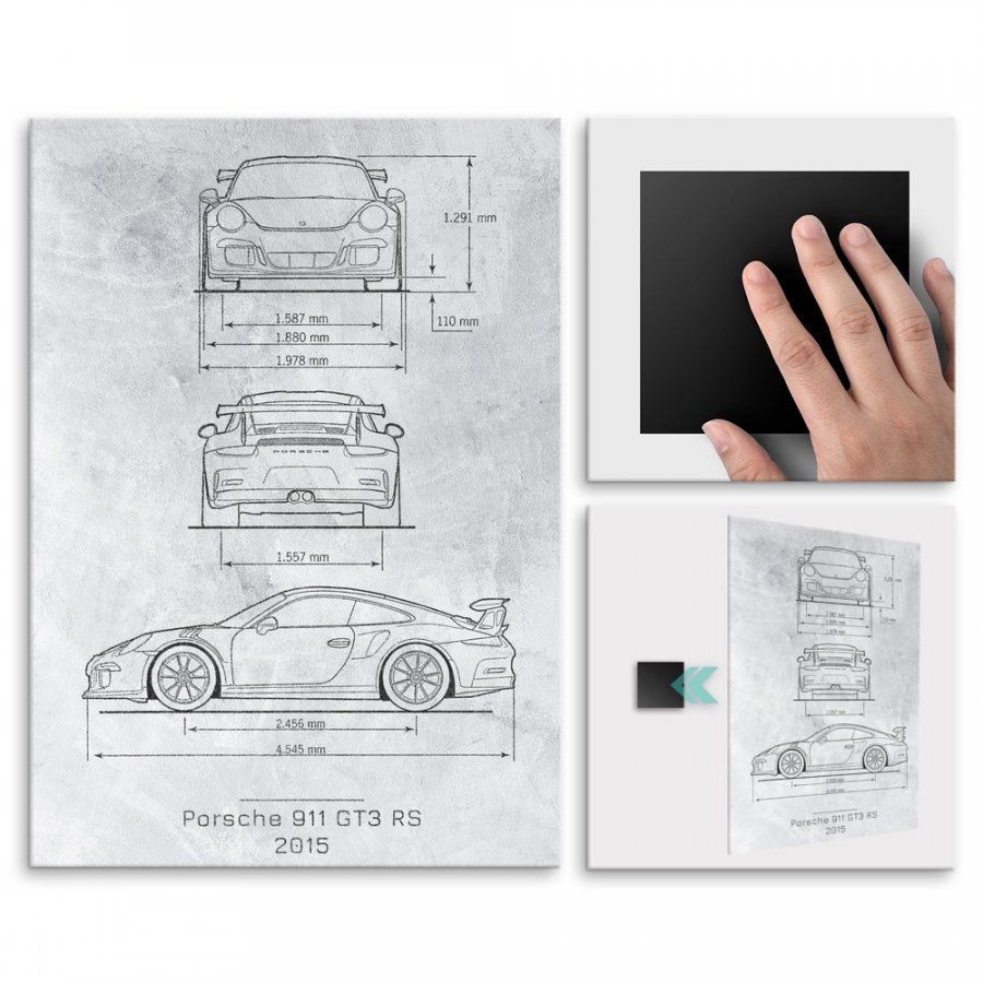 Pix4home Plakat metalowy Porsche 911 GT3 RS Projekt Stone L POS-L-02521