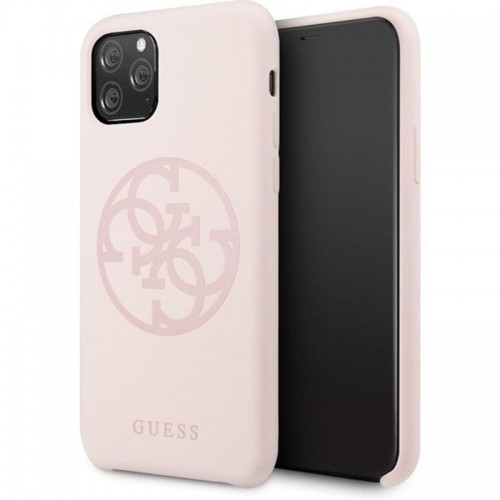 Guess Silicone 4G - Etui iPhone 11 Pro Light Pink