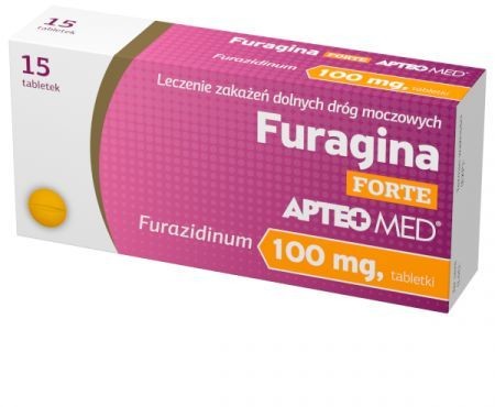 Synoptis PHARMA Furagina Forte Apteo Med 100 mg, 15 tabletek Wysyłka kurierem tylko 10,99 zł