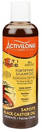 Black Activi Long ACTi Force fortifying Shampoo Castor Oil llave kastoroel i llave-Butter 250 ML 8031