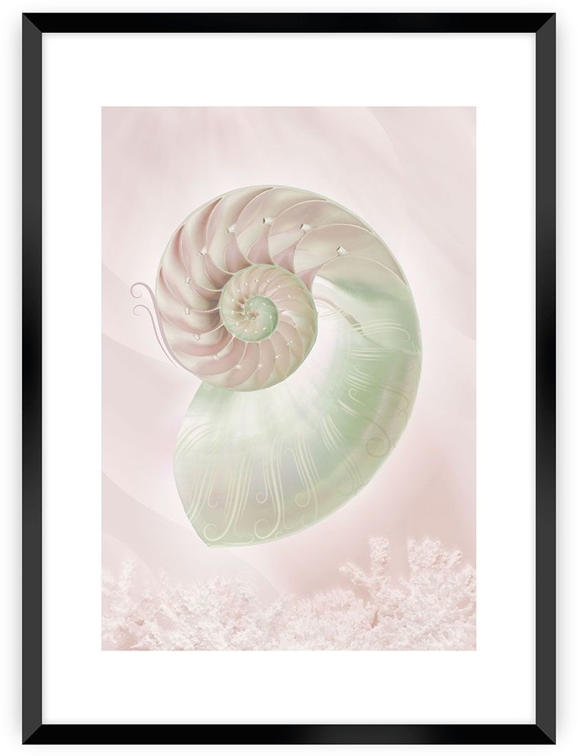 Dekoria Plakat Pastel Pink III 30 x 40 cm Ramka Czarna 219C-000-45