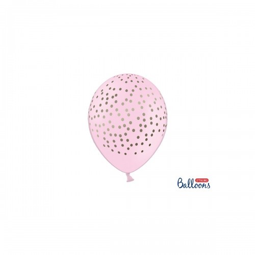 PartyDeco Balony lateksowe 30 cm w kropki różowe 50 szt. SB14P-208-081JG