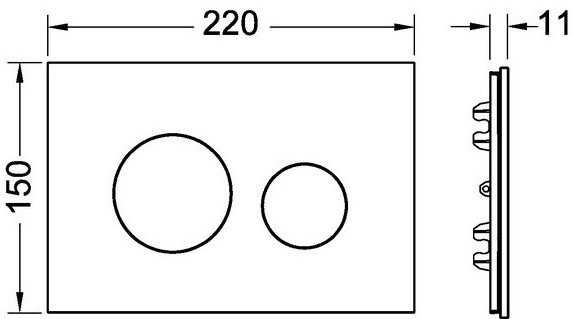 TECE Loop System Modułowy Zestaw Obudowa szklana z przysiskiem spłukującym do WC szkło białe 9240671+9240667 odbiór osobisty Kraków Warszawa 29-Innych-Miast 9240671+9240667