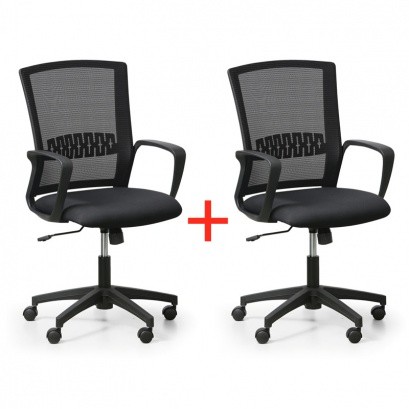 B2B Partner Krzesło biurowe Roy 1+1 Gratis, czarny 415054