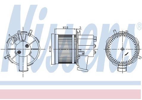 NISSENS Wentylator wnętrza 87303