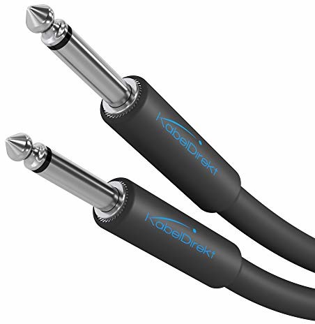 KabelDirekt - 6,3 mm Mono kabel instrumentalny/kabel gitarowy - 3 m - (kabel audio nadaje się do podłączenia gitary elektrycznej, gitary basowej lub keyboard do wzmacniacza) - PRO Series