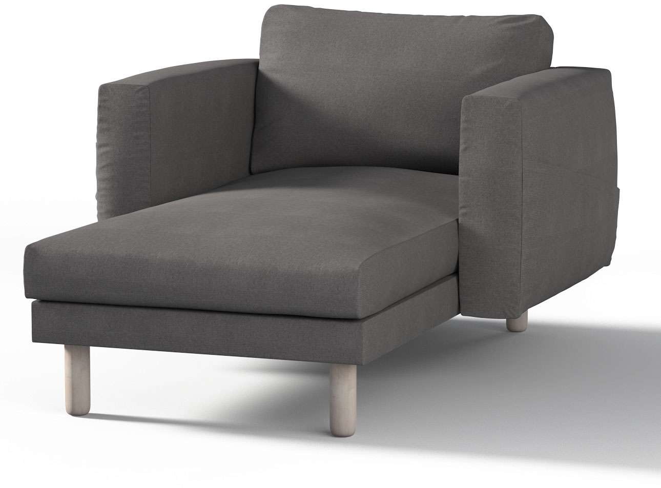 Dekoria pl pl Pokrowiec na szezlong Norsborg z podłokietnikami grafitowy 110 x 157 x 85 cm Etna 1023-705-35