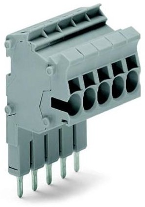 WAGO Listwa zaciskowa WAGO 5.20 mm Sprężynowe szary 2002-555 10 szt 2002-555