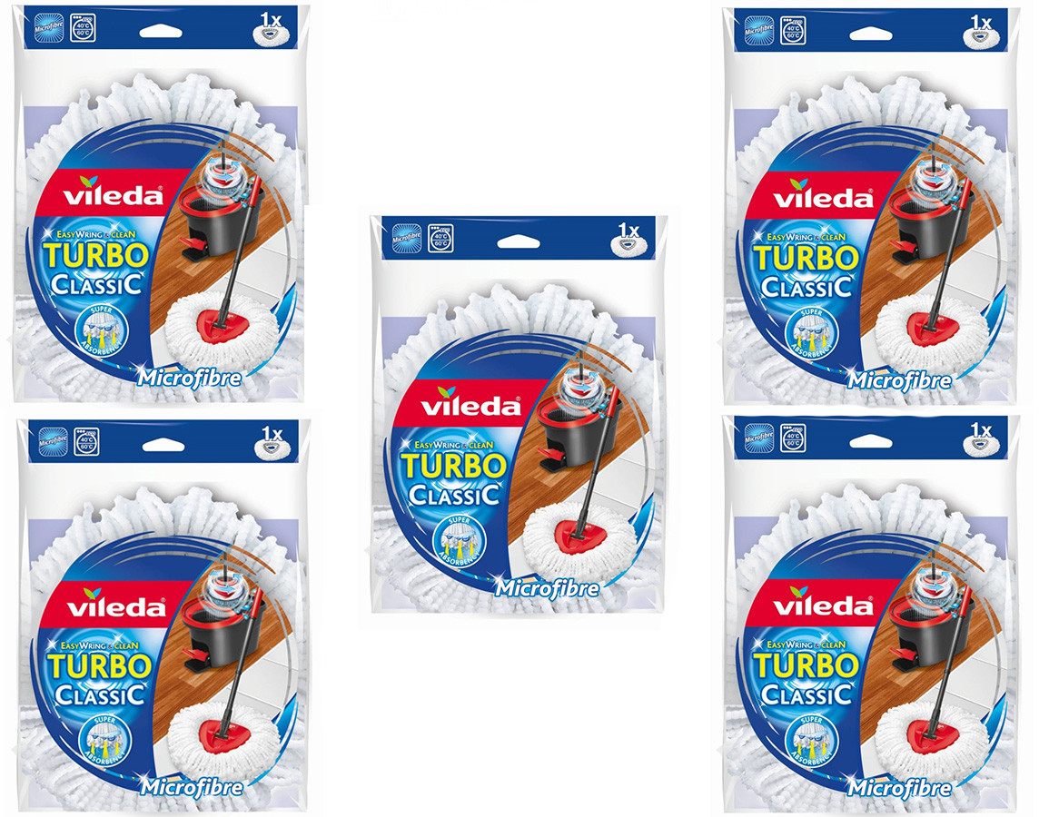 Vileda 5xWKŁAD Mopa Easy Wring Clean Turbo Classic